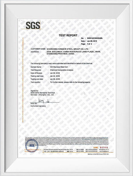 Porcellana Shandong Hongxin International Trade Co., LTD. Certificazioni