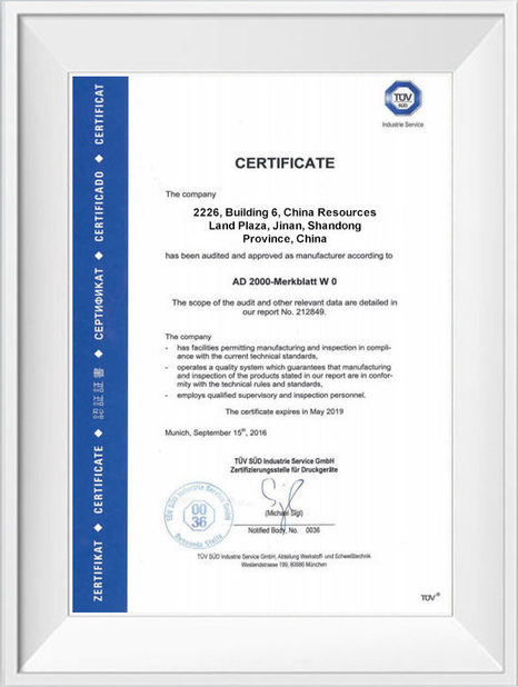 Porcellana Shandong Hongxin International Trade Co., LTD. Certificazioni